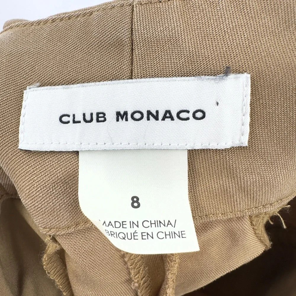 Club Monaco Slim Carrot Pleated Trouser Pants Womens Size 8 Cropped High Rise
